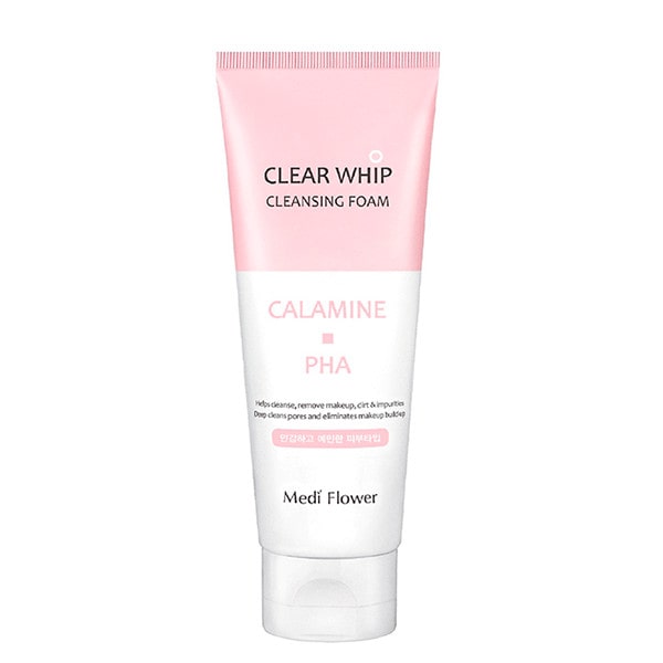 Пенка-для-умывания-минеральная-с-каламином-и-PHA-кислотами-Mediflower-Calamine-Clear-Whip-Cleansing-Foam-120мл