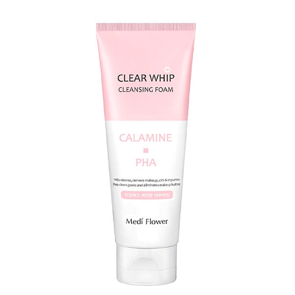 Пенка-для-умывания-минеральная-с-каламином-и-PHA-кислотами-Mediflower-Calamine-Clear-Whip-Cleansing-Foam-120мл