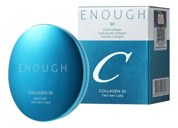 ENOUGH Collagen 3X Moisture Two-way Cake SPF28 PA++, 13 г + 13г-min