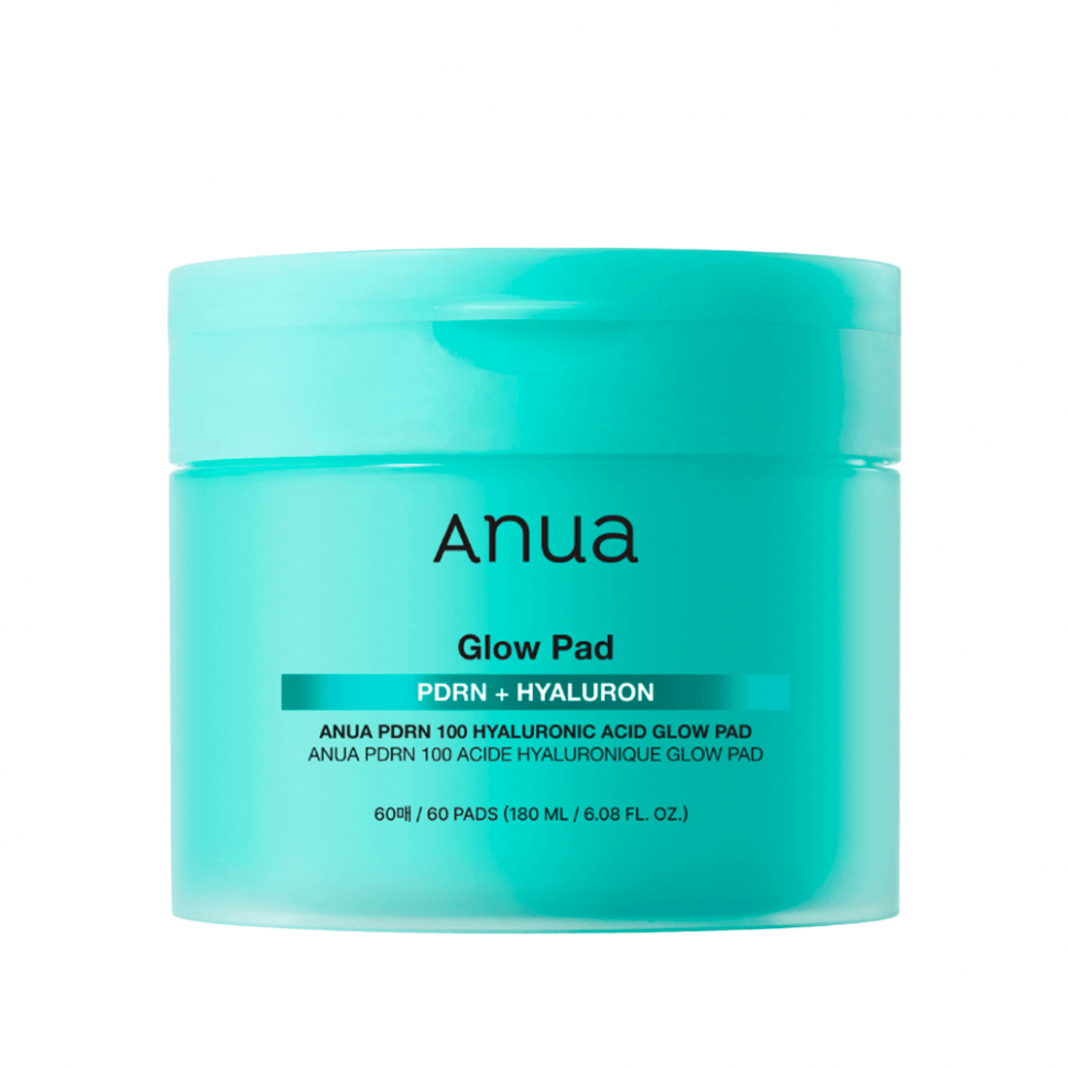 ANUA PDRN 100 HYALURONIC ACID GLOW PAD, 60шт-min