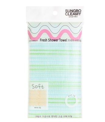 Мочалка для душа 28х100 Sungbocleamy Fresh Shower Towel зеленая