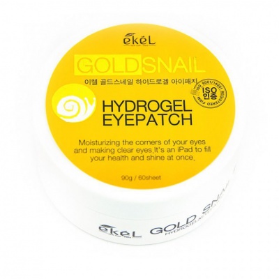 Патчи для глаз с экстрактом золота и улитки Ekel Gold Snail Hydrogel Eye Patch