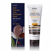 Маска с вулканическим пеплом и морской солью очищающая Petitfee Jeju Volcanic Clay Blackhead Mask