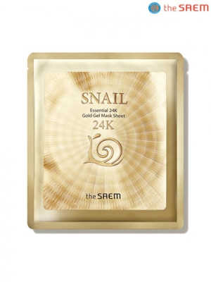 Маска гелевая для лица The Saem Snail Essential 24K Gold Gel Mask Sheet