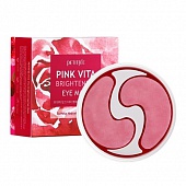 Патчи для век тканевые Осветление Petitfee Pink Vita Brightening Eye Mask