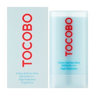Стик для лица солнцезащитный увлажняющий TOCOBO Cotton Soft Sun Stick SPF50+ PA++++