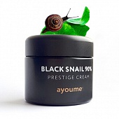 Крем для лица улиточный 90% Ayoume Black Snail Prestige Cream 									