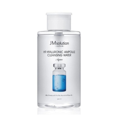 Мицеллярная вода увлажняющая JMSOLUTION H9 Hyaluronic Ampoule Cleansing Water Aqua, 500мл