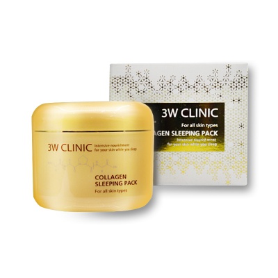 Маска ночная для лица Коллаген 3W Clinic Collagen Sleeping Pack