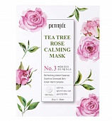 Маска для лица тканевая с экстрактом чайного дерева и розы Petitfee Tea Tree Rose Calming  Mask