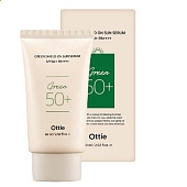 Солнцезащитный крем-сыворотка Ottie Green Shield On Sun Serum SPF50+ PA++++ 60мл