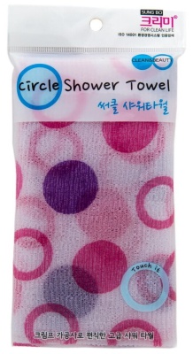 Мочалка для душа розовая Sungbocleamy Circle Shower Towel 28х95