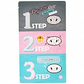  Набор стикеров для очищения пор Holika Holika Pig Nose Clear Black Head 3-step Kit