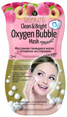 Маска массажная пенящаяся с активным кислородом Персик Skinlite