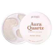 PF Патчи гидрогелевые для век охлаждающие против морщин и отеков Petitfee Aura Quartz Hydrogel Eye Mask Pure Opal, 40 шт