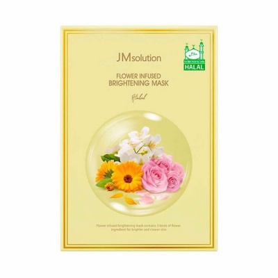 Маска для лица с цветочным ароматом Халяль осветляющая JMsolution Flower Infused Brightening Mask Halal