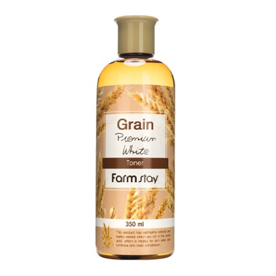 Тонер для лица выравнивающий с экстрактом ростков пшеницы Farmstay Grain Premium White Toner