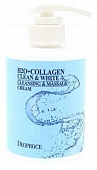 Крем для тела массажный очищающий с коллагеном Deoproce H2O+Collagen Clean&White Cleansing&Massage Cream