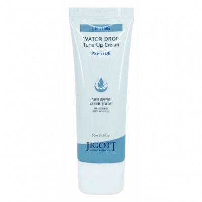 Крем-лифтинг для кожи лица с пептидами Jigott Lifting Peptide Water Drop Tone Up Cream