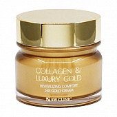 Крем для лица омолаживающий с коллагеном и коллоидным золотом 3W Clinic Collagen & Luxury Gold Cream