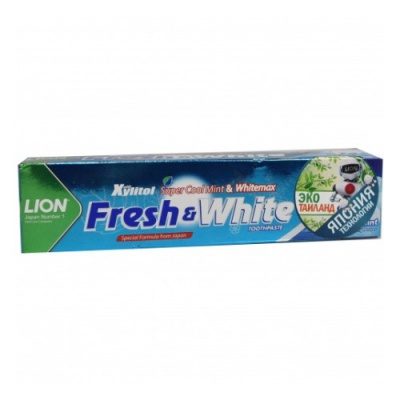 Зубная паста отбеливающая супер прохлад.мята Lion Fresh&White