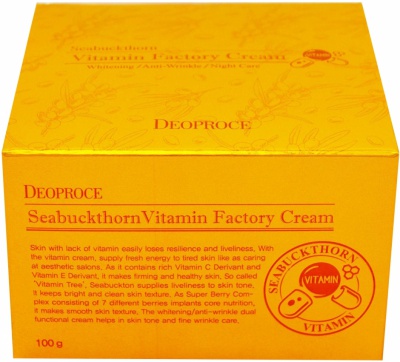 Крем ночной омолаживающий Deoproce Seabuckthorn Vitamin Factory Cream