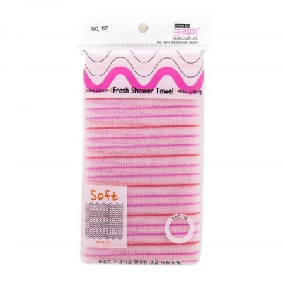 Мочалка для душа 28х100 Sungbocleamy Fresh Shower Towel розовая