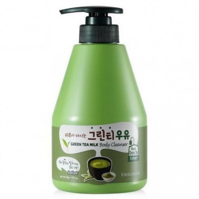 Гель для душа с зеленым чаем Welcos Kwailnara Green Tea Milk Body Cleanser 560мл