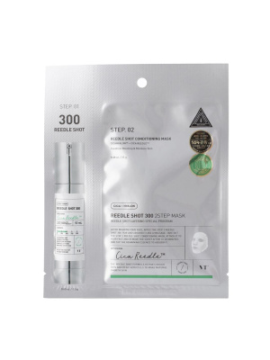 Маска тканевая для лица двухэтапная интенсивная с микроиглами VT Cosmetics Reedle Shot 300 2-Step Mask