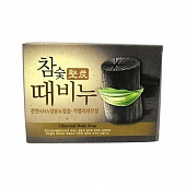 Мыло-скраб древесный уголь Mukunghwa Hardwood Charcoal Scrub Soap