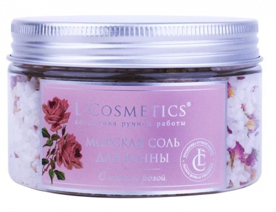 Морская соль мертвого моря для ванн с сухоцветами "Чайная роза" L'Cosmetics, 300 гр