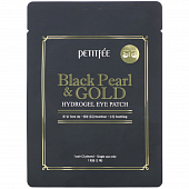 Патчи гидрогелевые для век жемчуг, золото Petitfee Black Pearl&Gold hydrogel Eye Patch 1 пара