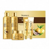 Набор улиточный уходовый Deoproce Whitening And AntiI-Wrinkle Snail 5 SET