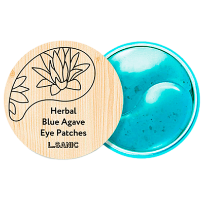 Патчи гидрогелевые с экстрактом голубой агавы L.Sanic Herbal Blue Agave Hydrogel Eye Patches, 60шт