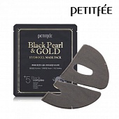 Маска гидрогелевая для лица с черным жемчугом Petitfee Black Pearl&Gold Hydrogel Mask Pack