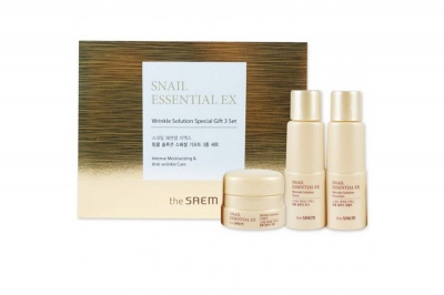 Набор миниатюр антивозрастной The Saem Snail Essential EX Wrinkle Solution Special Gift 3 Set Sample