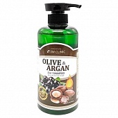 Шампунь для волос аргановое масло/олива 3W Clinic Olive&Argan 2in1 Shampoo