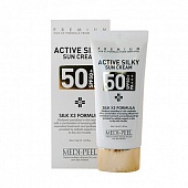 Солнцезащитный крем с комплексом пептидов и шёлка Medi-Peel Active Silky Sun Cream SPF50+PA+++