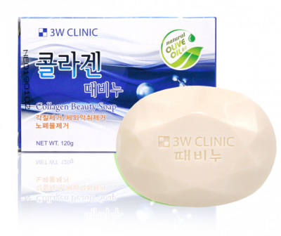 Мыло для лица и тела с коллагеном 3W Clinic Collagen Beauty Soap