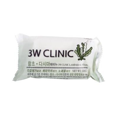 Мыло для лица и тела с водорослями 3W Clinic Lamineral Soap