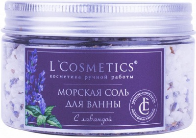 Морская соль мертвого моря для ванн с сухоцветами "Лаванда" L'Cosmetics, 300 гр