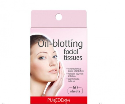 Салфетки для лица для снятия жирного блеска Purederm Oil-blotting Facial Tissues
