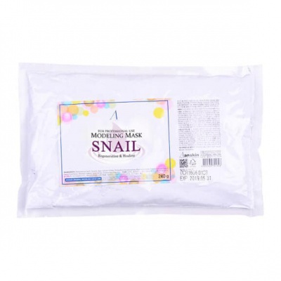 Маска альгинатная с муцином улитки Anskin Snail Modeling Mask 
