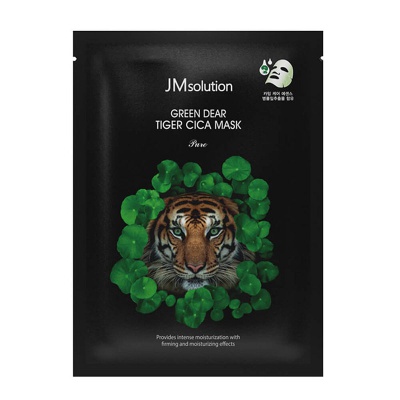 Маска тканевая для лица JMsolution Green Dear Tiger Cica Mask